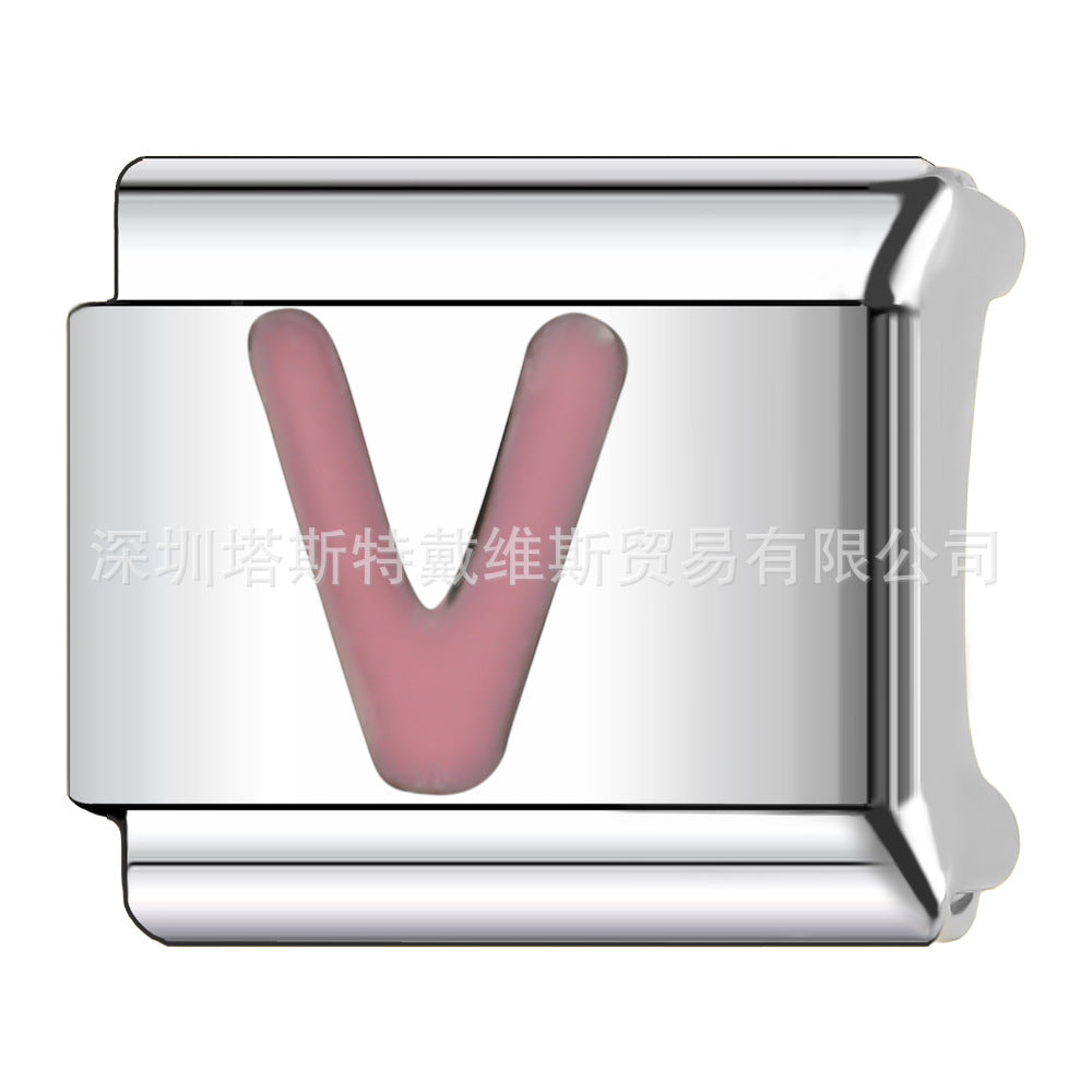 Wholesale 9mm Italian Charm Starter Bracelets DIY square Single Section Creative Stainless Steel Composable Bracelet