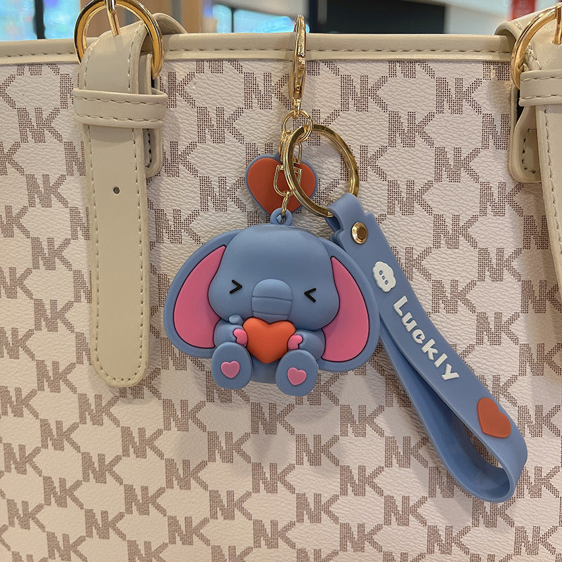 Wholesale Cartoon Dinosaur Elephant Silicone Keychain Cute Keychain ACC-KC-JuCai002