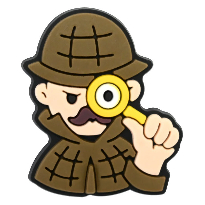 Wholesale Random 100pcs British style clogs    PVC Soft Rubber Shoe Buckle Decoration