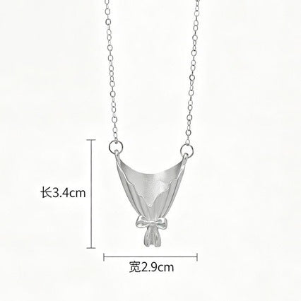 Wholesale Alloy Flower Pendant Necklace with O-Shaped Chain,  Fashion Jewelry Accessory for Boutique Resale