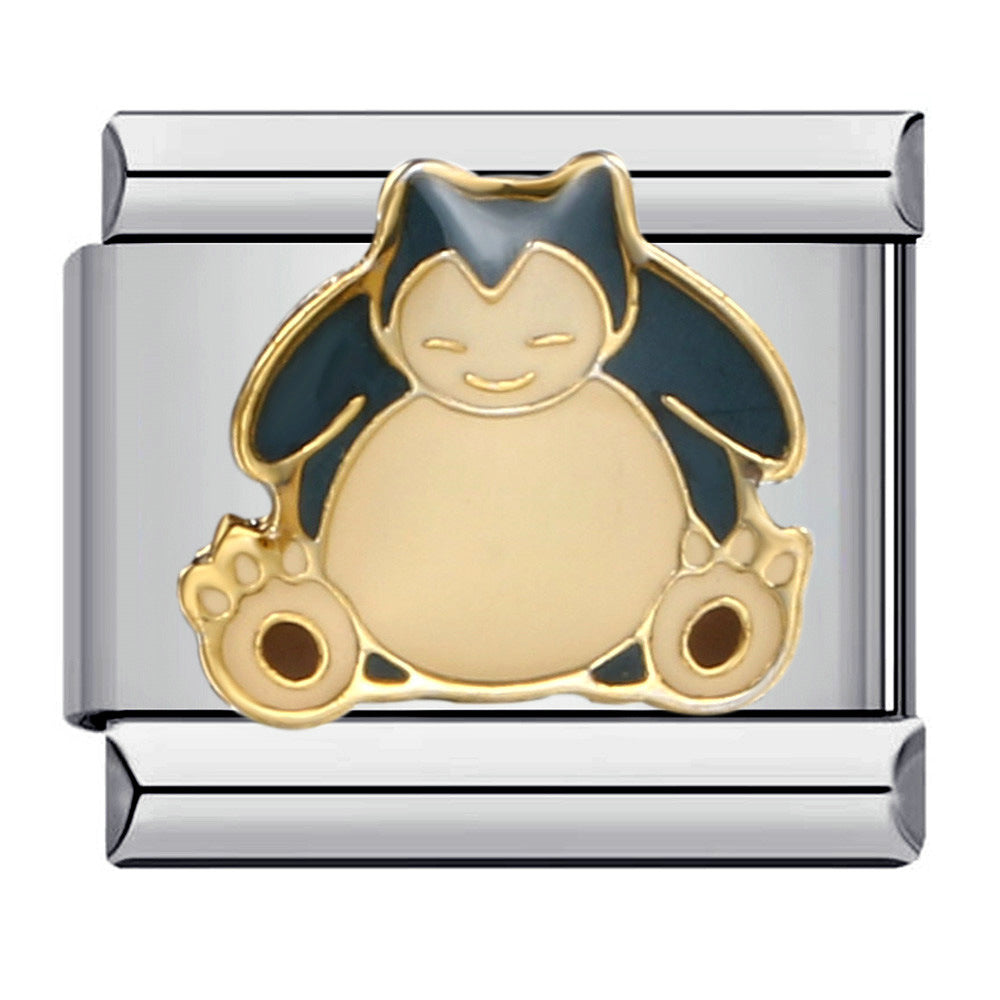 Wholesale Titanium Steel Gold Plated Oil Drop DIY Italian Module Bracelet Italian Charm