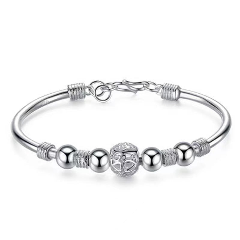 Wholesale Bead Bracelet Silver Plated Bead Lantern Bracelet Silver Bracelets ACC-BT-KLE001