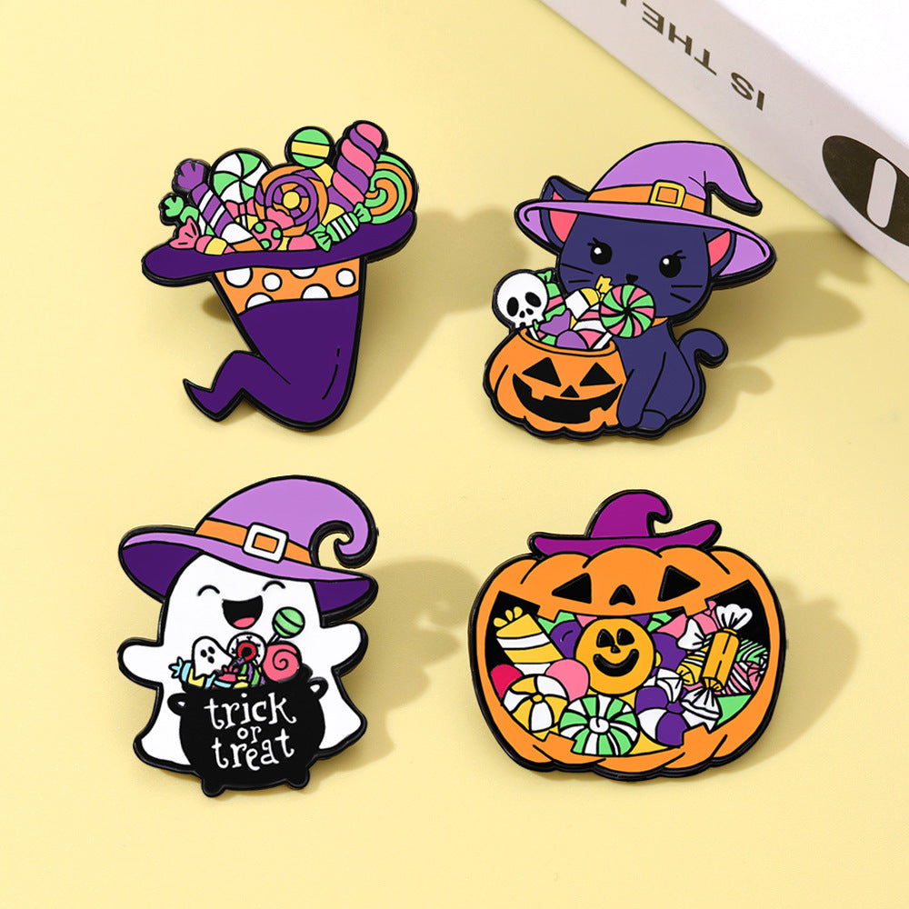 Wholesale  Ghost Brooch Pin Cartoon Style Zinc Alloy Party Fashion Accessory Gift