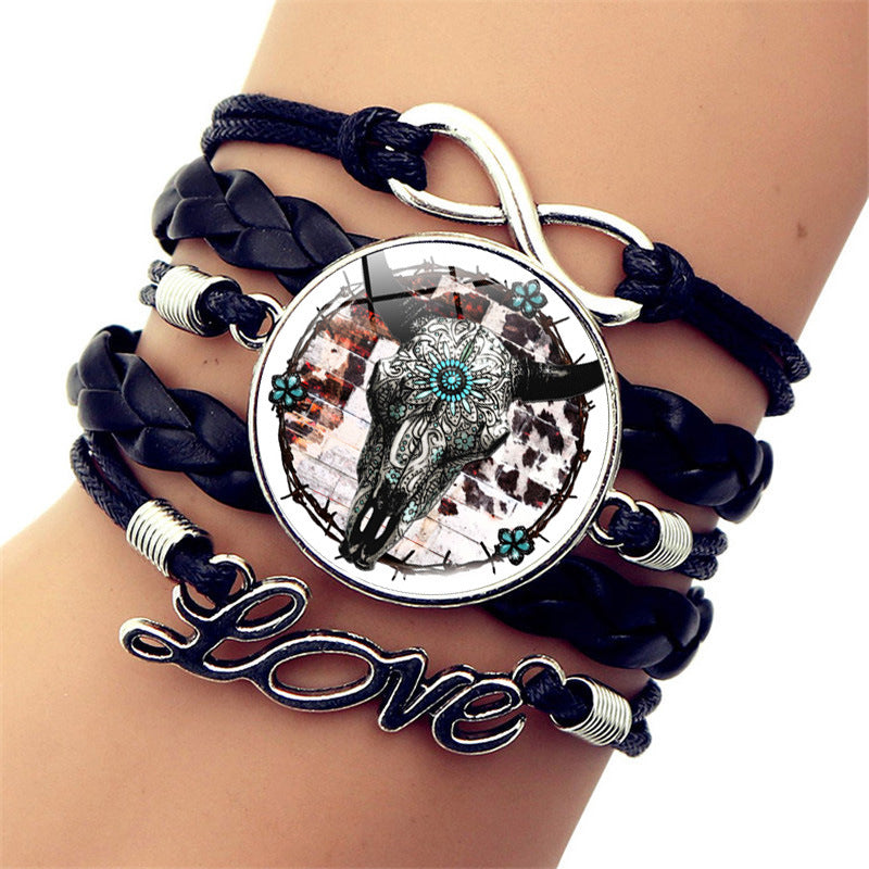 Wholesale Western Cowboy Country Leather Bracelet ACC-BT-JiaYun007