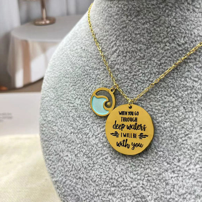 Wholesale Sunset Sea Pendant Necklace Stainless Steel Necklace ACC-NE-Yima005