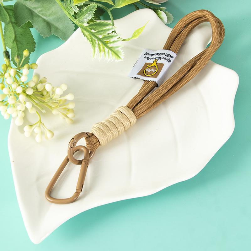 Wholesale Color matching lanyard nylon braided rope keychain