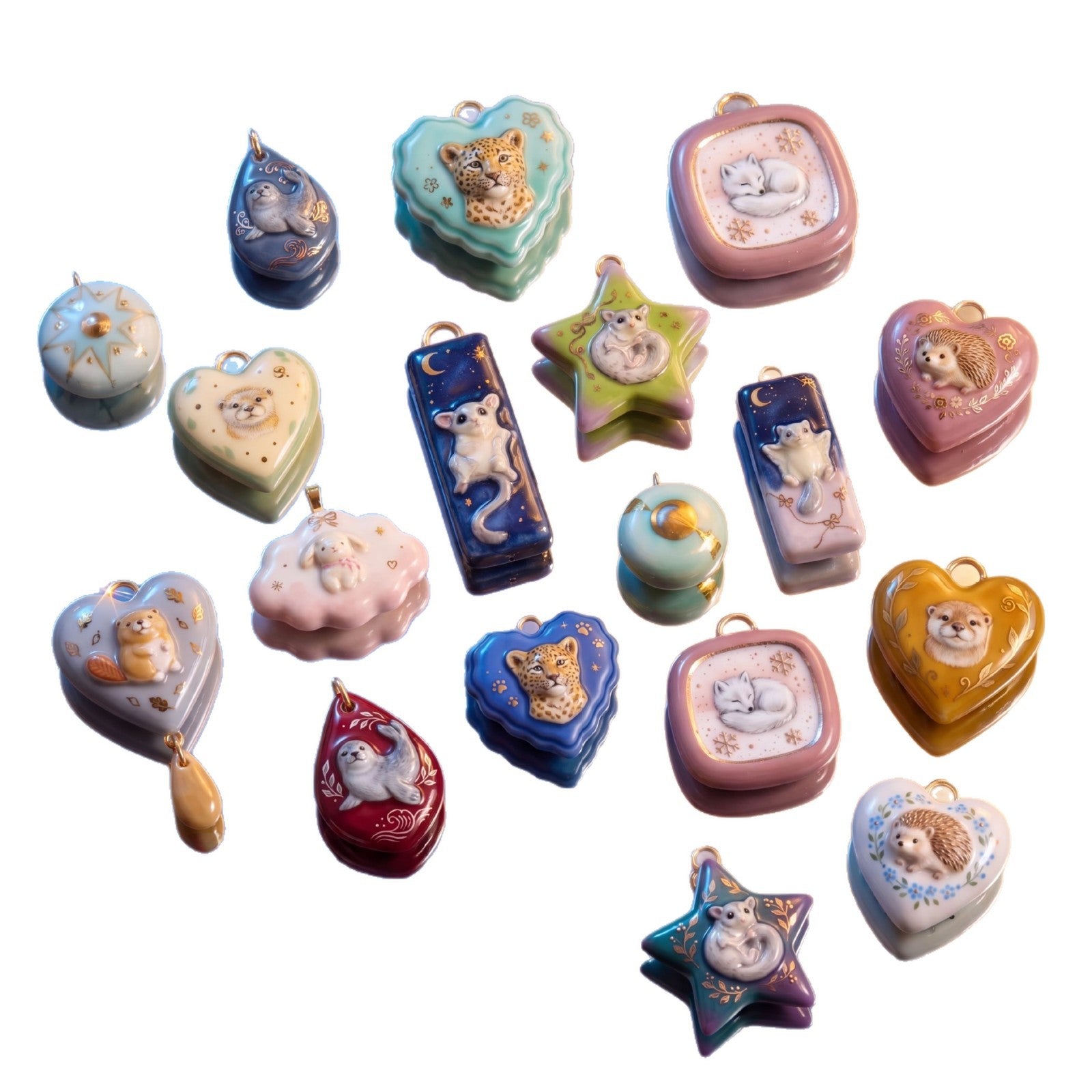 Wholesale 3D Painted Sea Lion Pendant Ocean Series Charm DIY Jewelry Accessory For Necklace Bag Charm Gift
