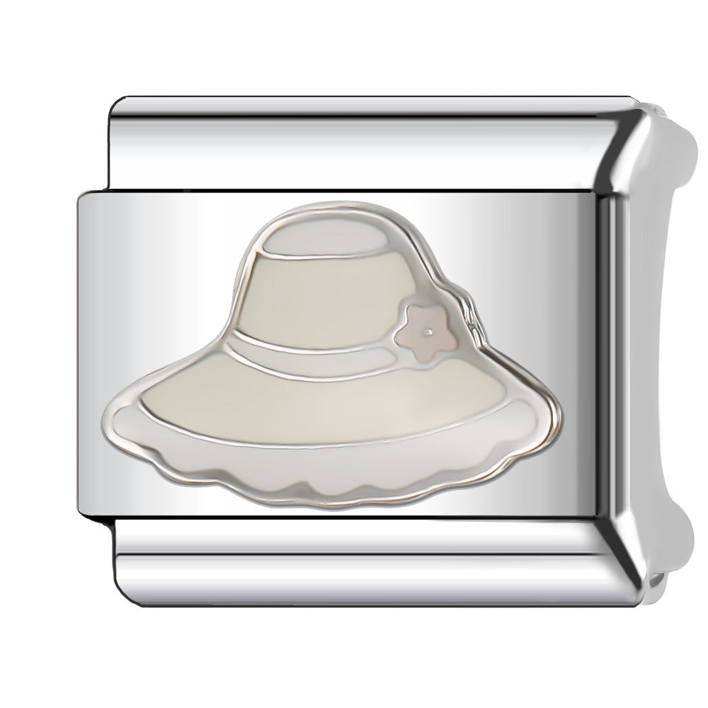 Wholesale Italian Charm Bracelet 9mm DIY Splicing Creative Pattern Stainless Steel Composable Bracelet