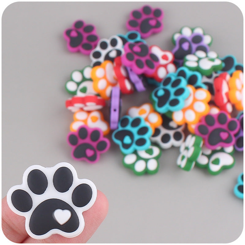 Wholesale Cartoon Dog Paw Focal Beads DIY Bead Accessories