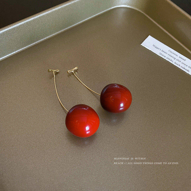 Wholesale Red Cherry Earrings ACC-ES-Hank011