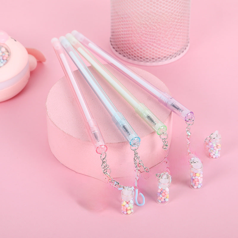 Wholesale Creative  daisy floating bottle pendant  pen