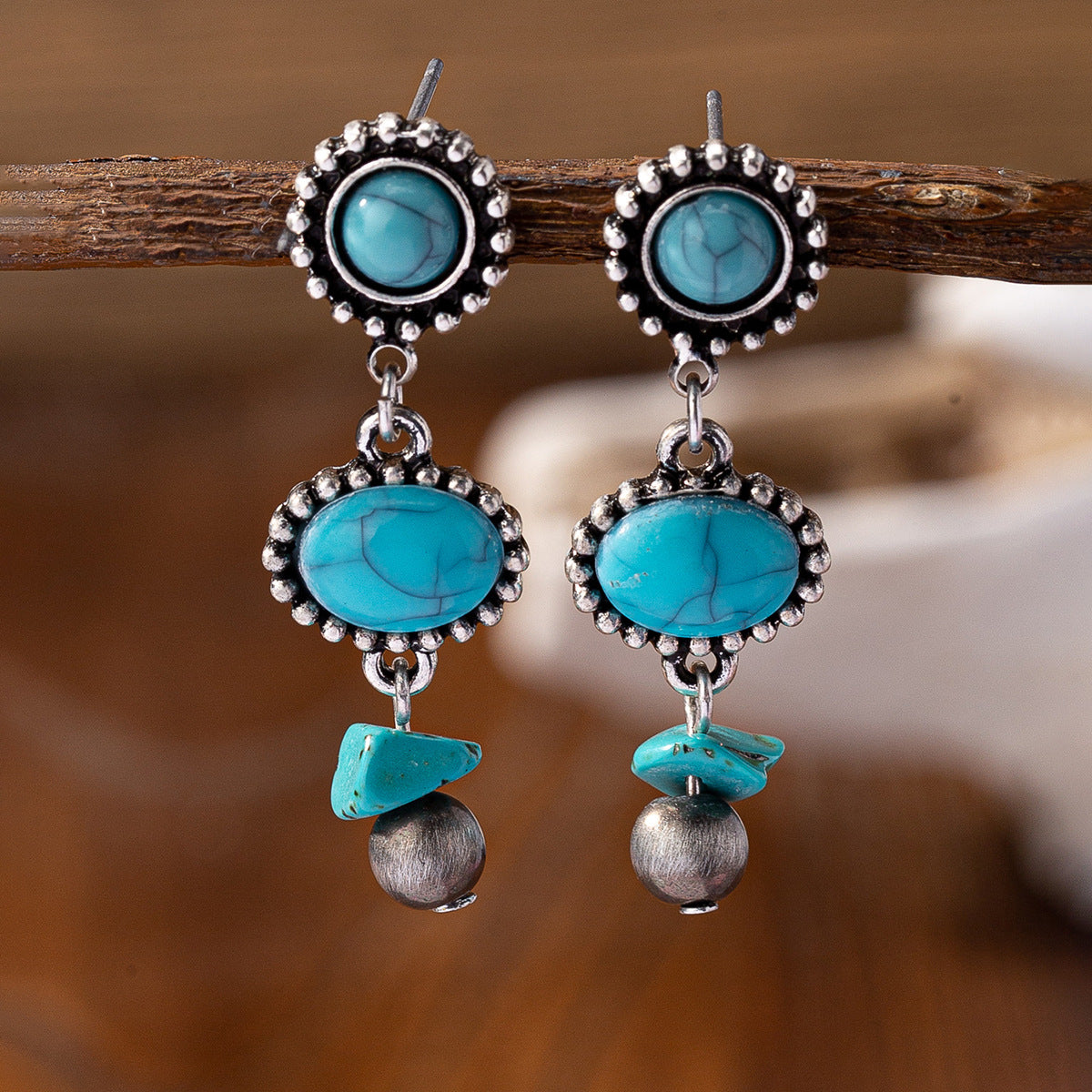 Wholesale 5pcs Vintage Turquoise Earrings