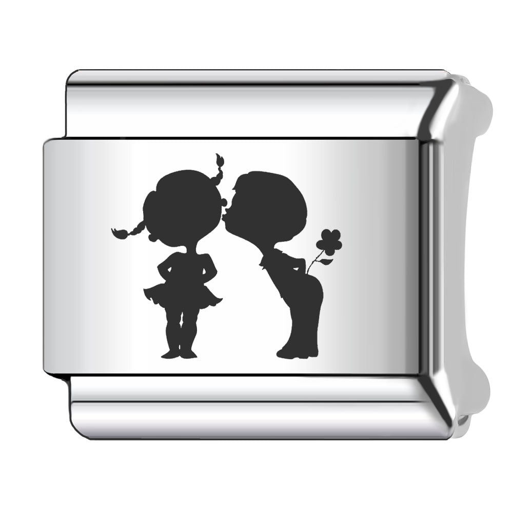 Wholesale Italian Charm Bracelet 9mm DIY Splicing Couple Love Stainless Steel Composable Bracelet