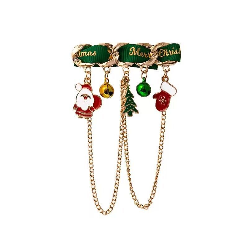 Wholesale Christmas Snowman Alloy Flower Drop Oil Brooch ACC-BCH-DingZhou002