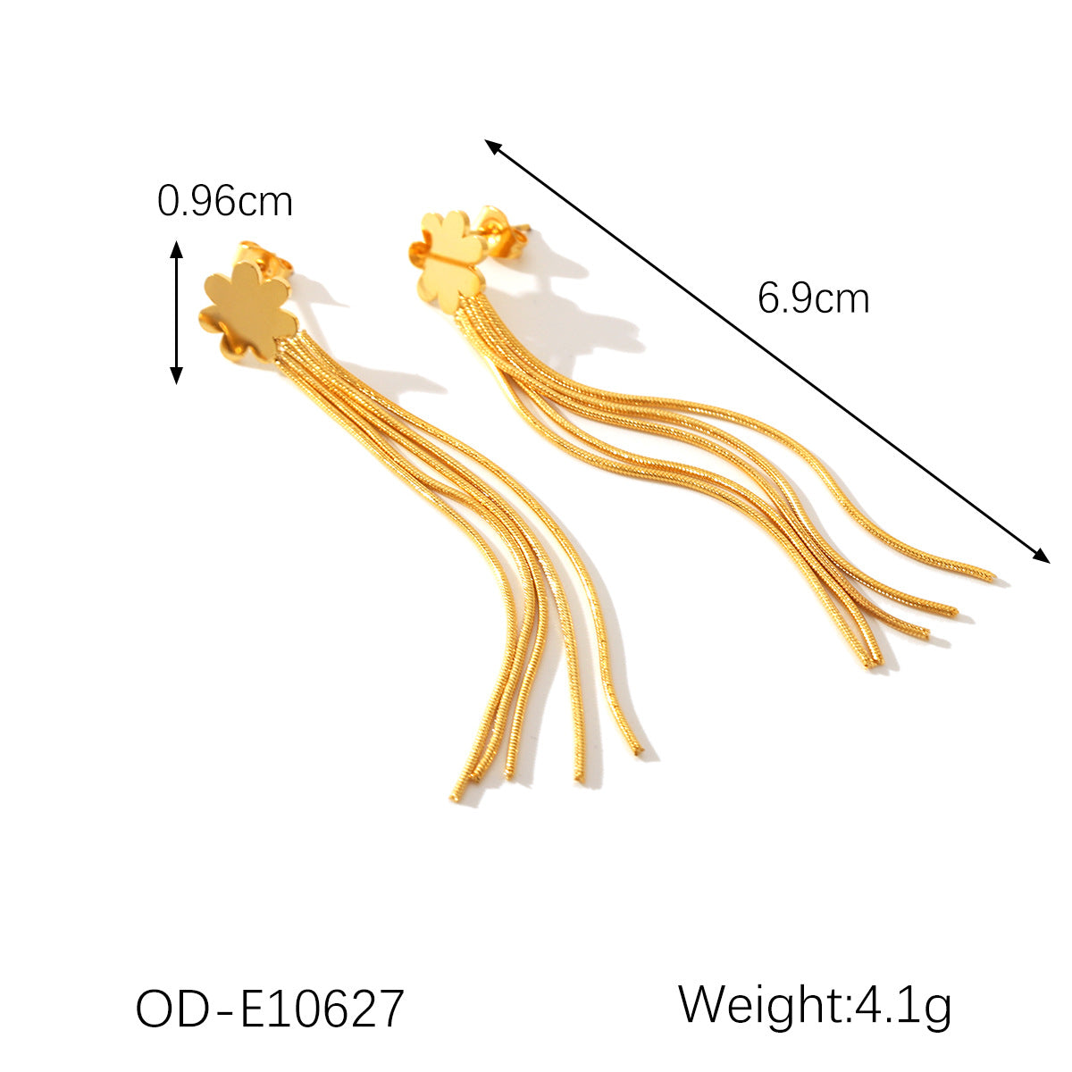 Wholesale  stainless steel  fashion all-match tassel earrings