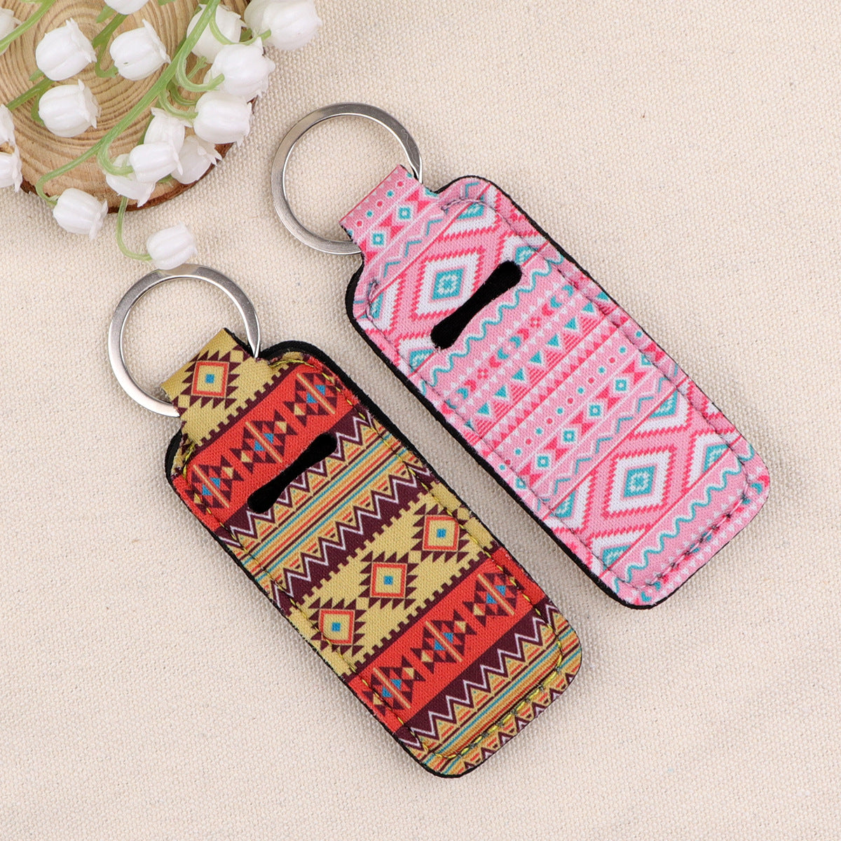 Wholesale 6pcs Bohemian Lipstick Set Keychain