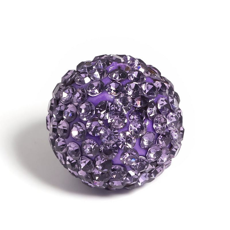 Wholesale 10pcs/pack 16mm Shambhala Clay Drill Ball Colorful Rhinestone Soft Clay Beads ACC-BDS-BoLG001