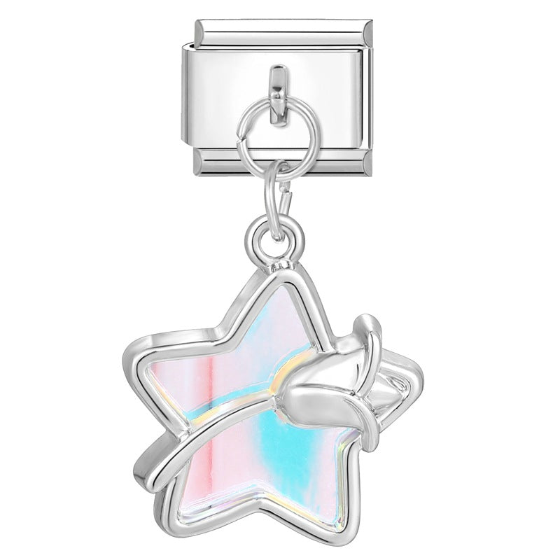 Wholesale Italian Charm Bracelet 9mm DIY Splicing Removable Stainless Steel Romantic Pendant Composable Bracelet