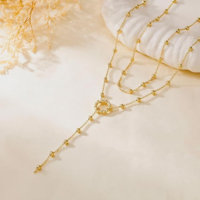 Wholesale Vintage Pearl Pendant Necklace Multi-layer Chain Stylish Everyday Fashion Accessory Gift