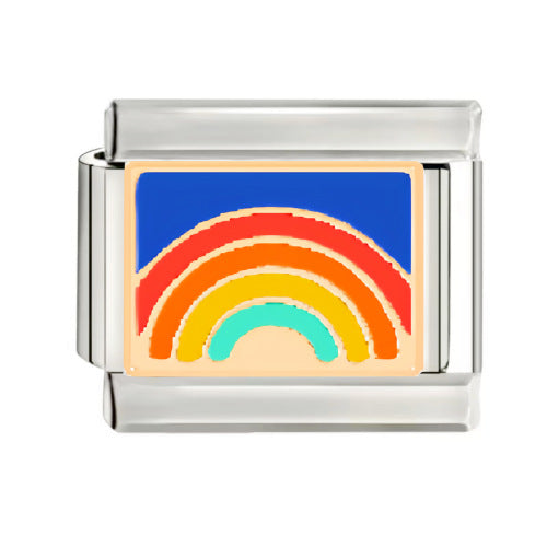 Wholesale  Italian Charm Bracelet 9mm DIY Oil-Drip Color Creative Stainless Steel Composable Bracelet