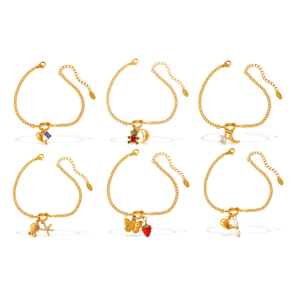 Wholesale Adjustable Bracelet with Cute Dolphin Charm Multiple Styles