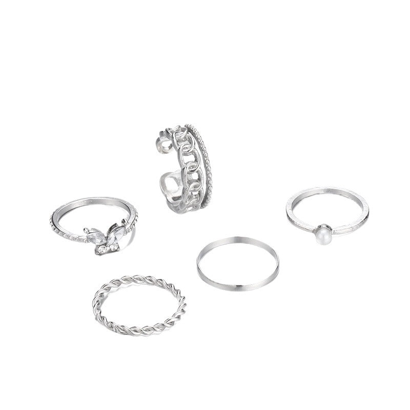 Wholesale opening ring adjustable butterfly joint ring suit