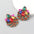 Wholesale  Exaggerated Alloy Diamond-encrusted Drop-shaped Glass Diamond Polyester Earrings
