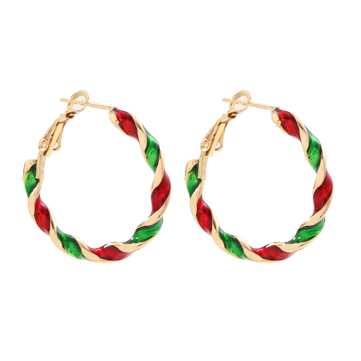 Wholesale Christmas Hoop Acrylic Earrings