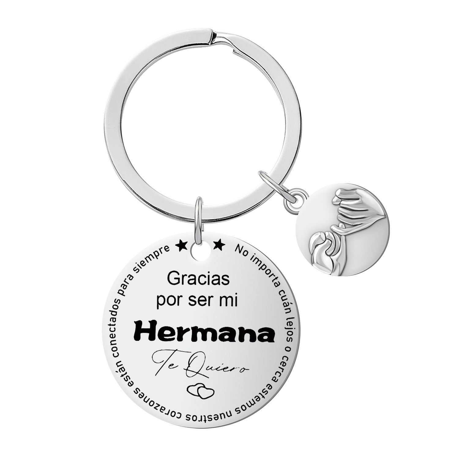 Wholesale creative engraving stainless steel keychain