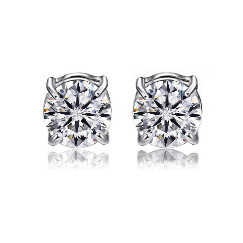 Wholesale Zircon Earrings Zircon Magnet Ear Clip Earrings ACC-ES-YunJin003