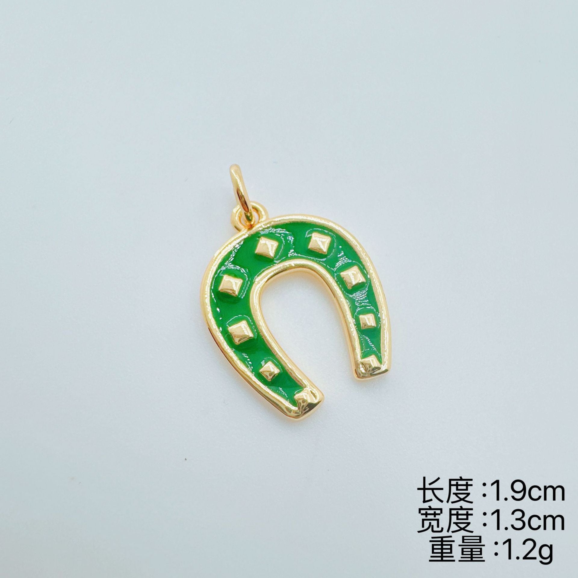 Wholesale Light Luxury Horseshoe Zircon Pendant Necklace,  Copper with 18K Gold Plating,  Jewelry Accessory
