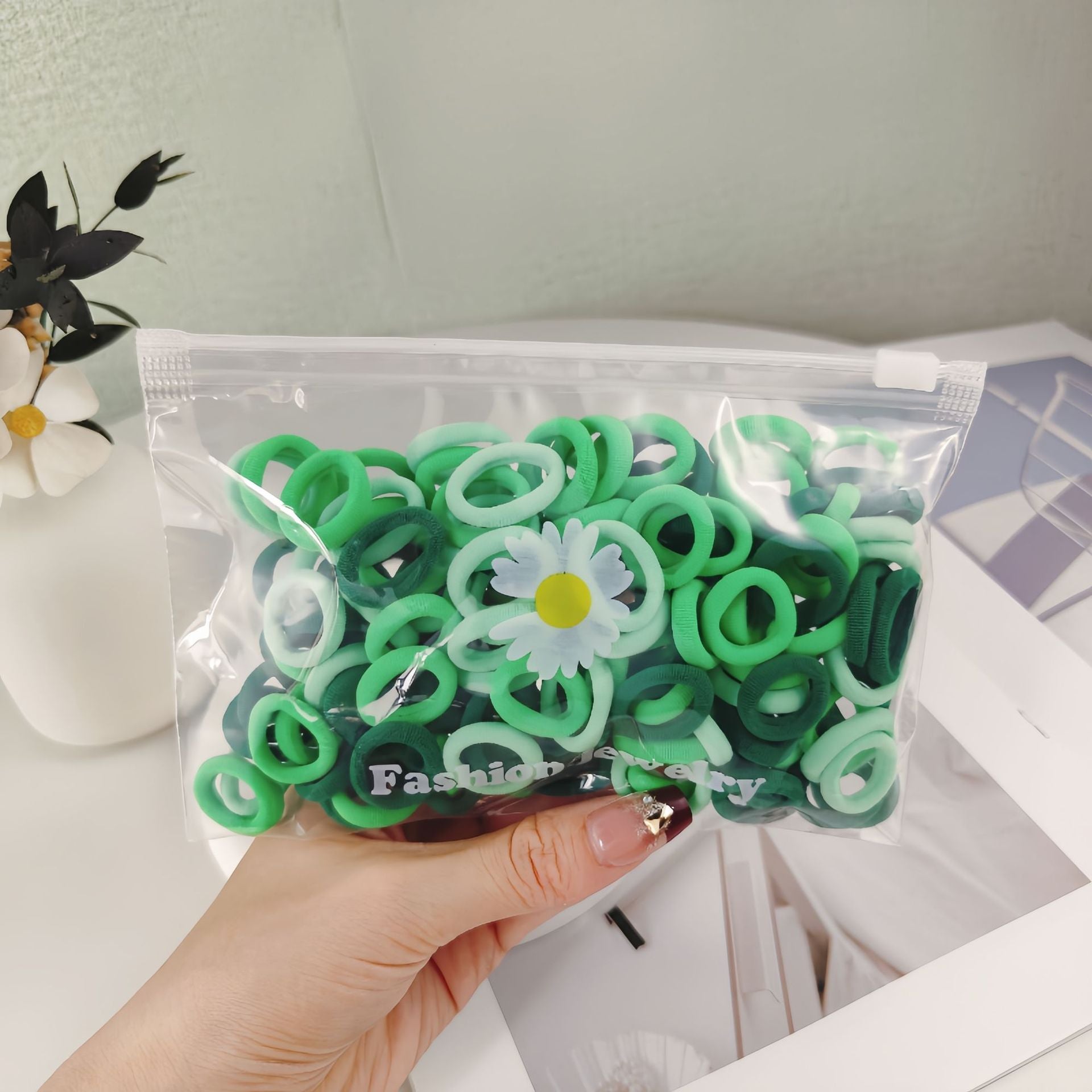 Wholesale 100pcs Children's Hair Tie Rubber Band Towel Ring Small Hair Scrunchies  ACC-HS-Mengz003