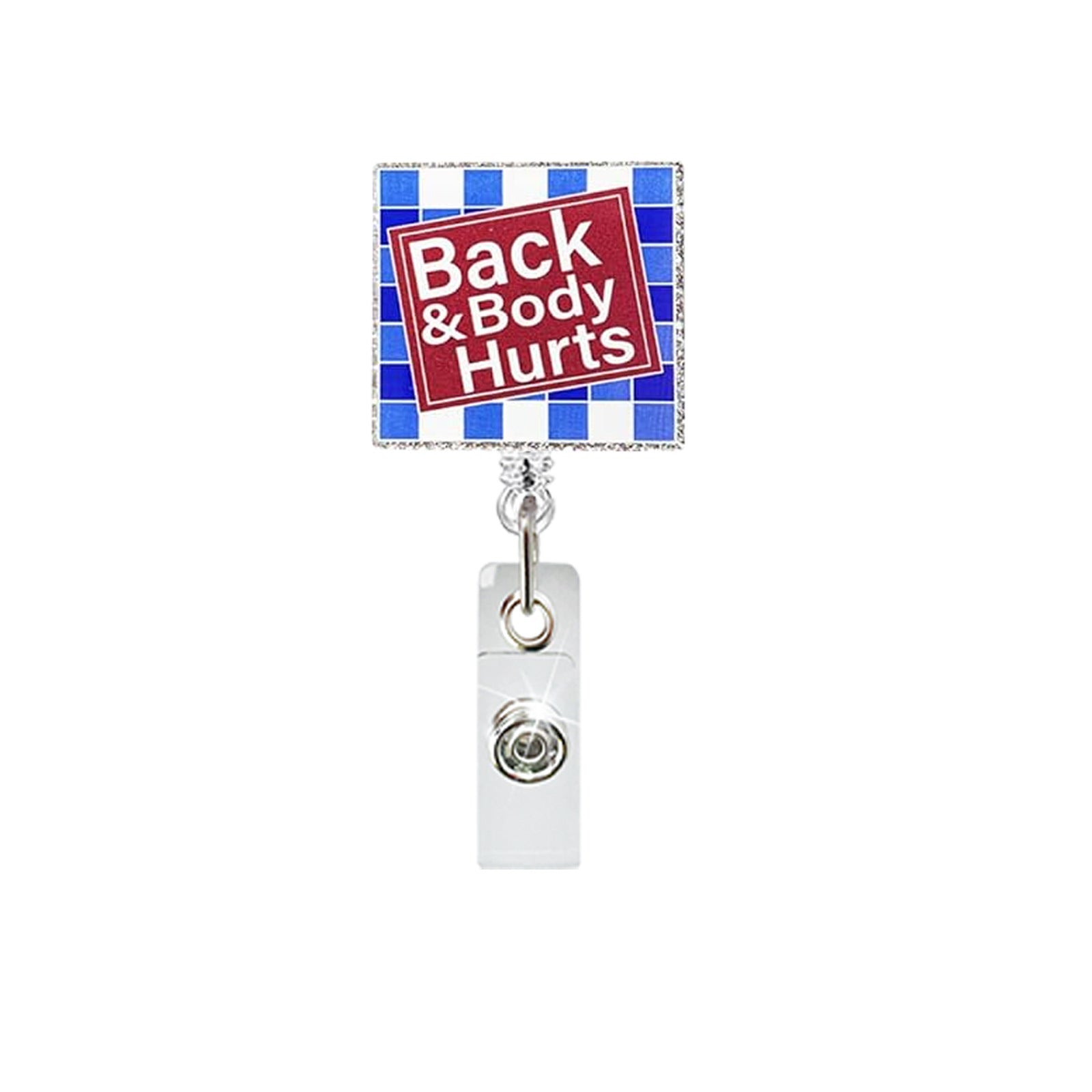 Wholesale Fun Cartoon Acrylic Badge Reel Retractable ID Card Holder Keychain Accessory