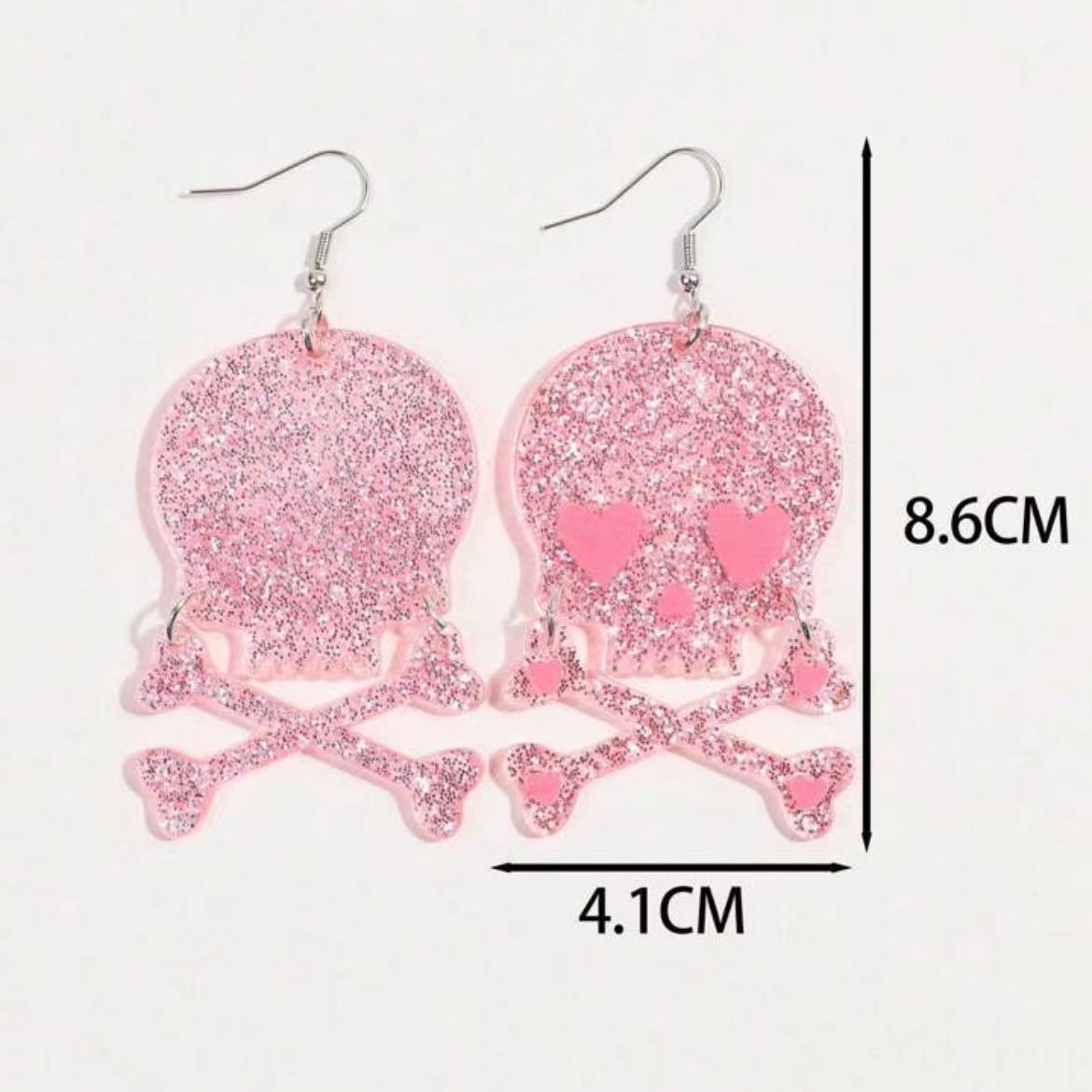 Wholesale Halloween Skull Acrylic Earrings ACC-ES-AnDao024