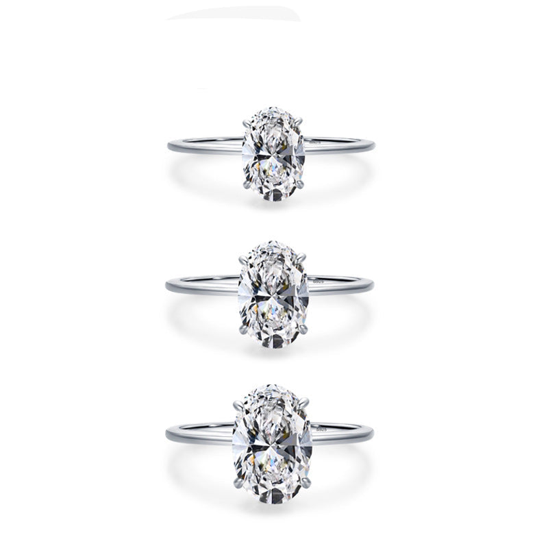 Wholesale S925 Silver Oval Pigeon Egg Ring