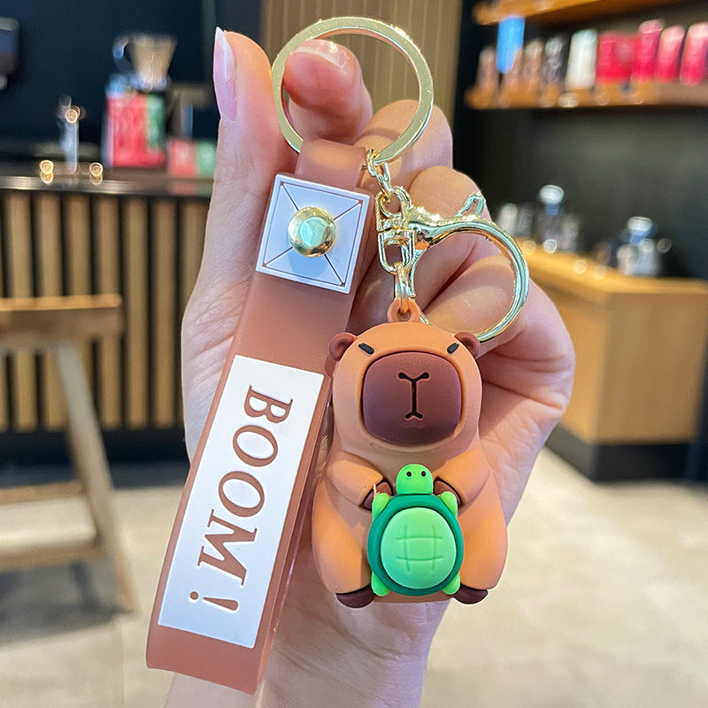 Wholesale Cute Little Pufferfish Bag Silicone Keychains Creative Keychain ACC-KC-SJ015