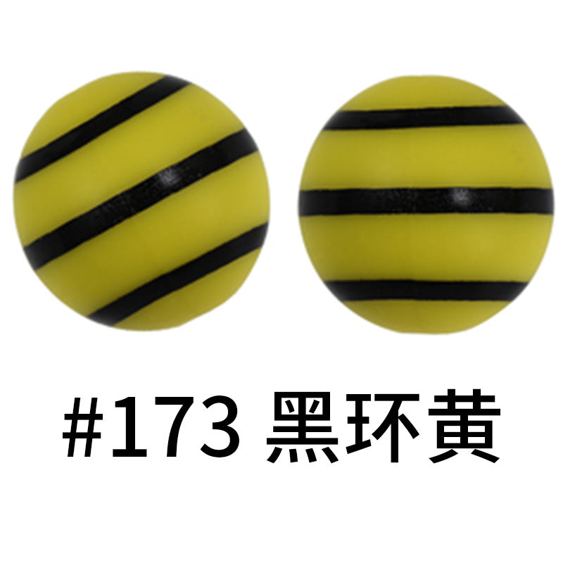 Wholesale 50pcs Western Style Leopard Skull Color Aztec Printed Silicone Balls Beads ACC-BDS-HeSheng005