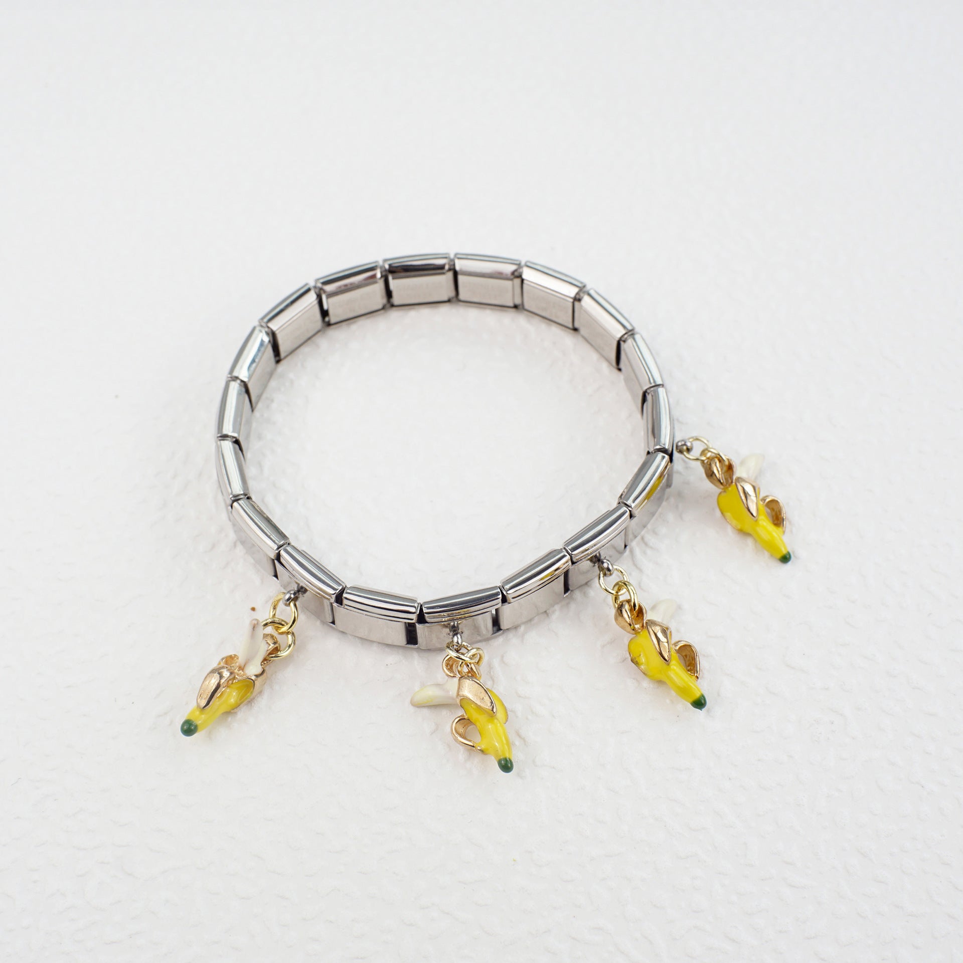 Wholesale 5pcs/   pack Single Section Creative Stainless Steel Composable Bracelet