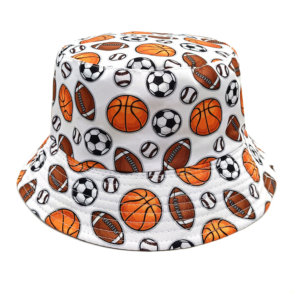 Wholesale Football Basketball Pattern Print Bucket Hat ACC-HT-ShunMa012