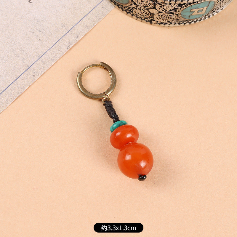 Wholesale Woven Turquoise Ethnic Style Earrings Handmade Vintage Jewelry Accessory Gift