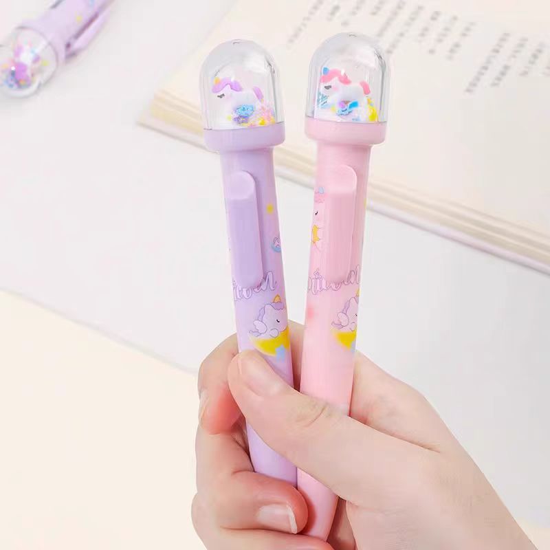 Wholesale super cute landscape pen dream pony shape gel pen ballpoint pen