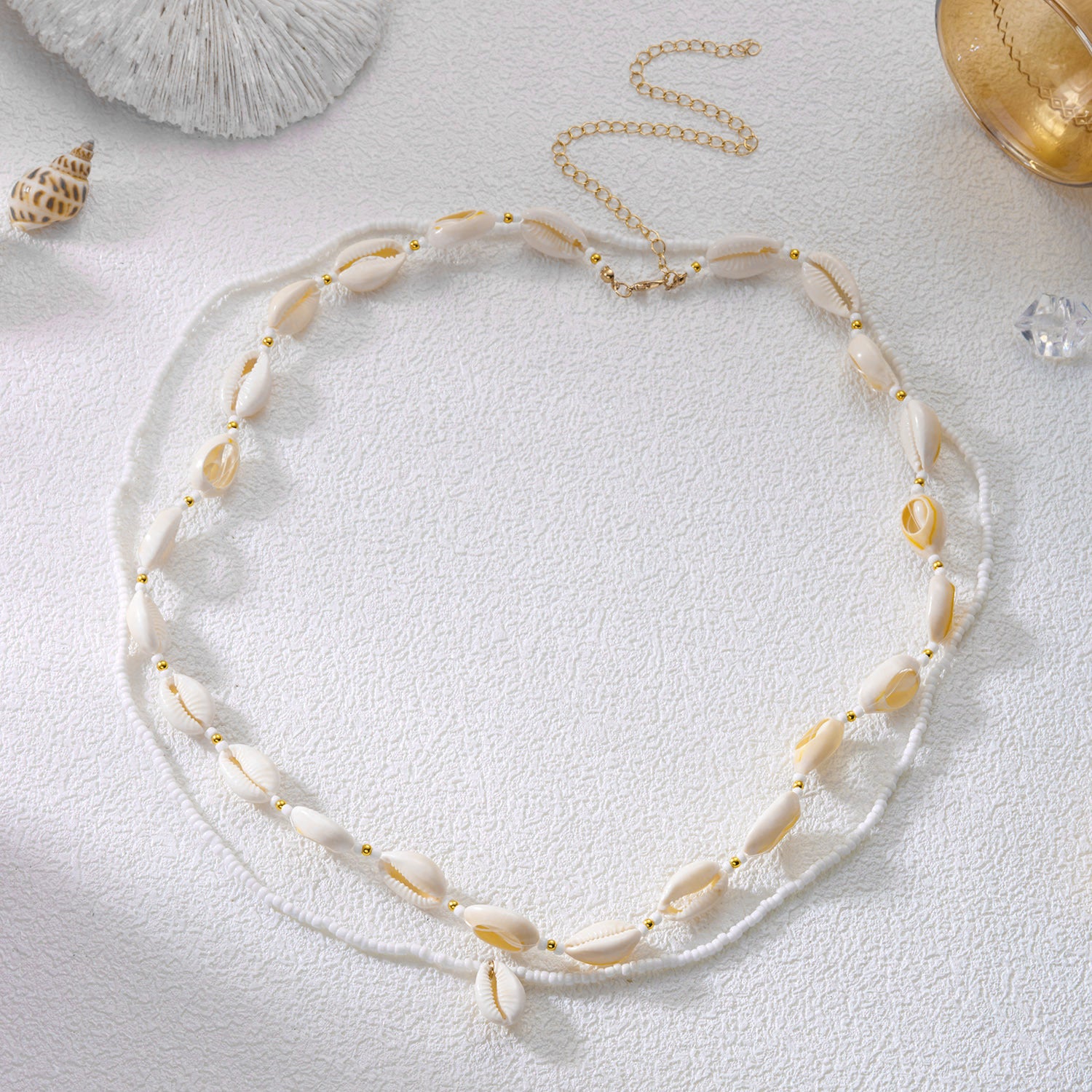 Wholesale Bohemian Summer Style Shell Rice Beads Butterfly Waist Chain Body Jewelry