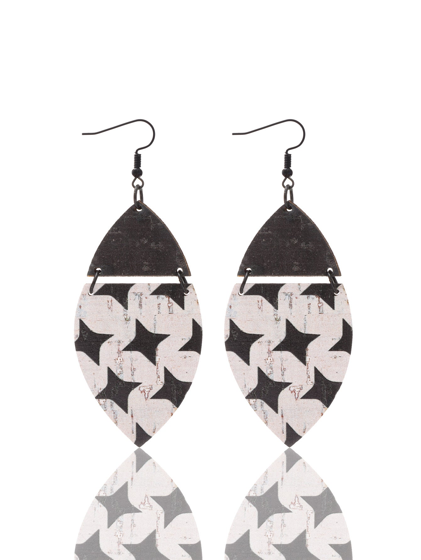 Wholesale Retro Style Natural Cork Crack Earrings