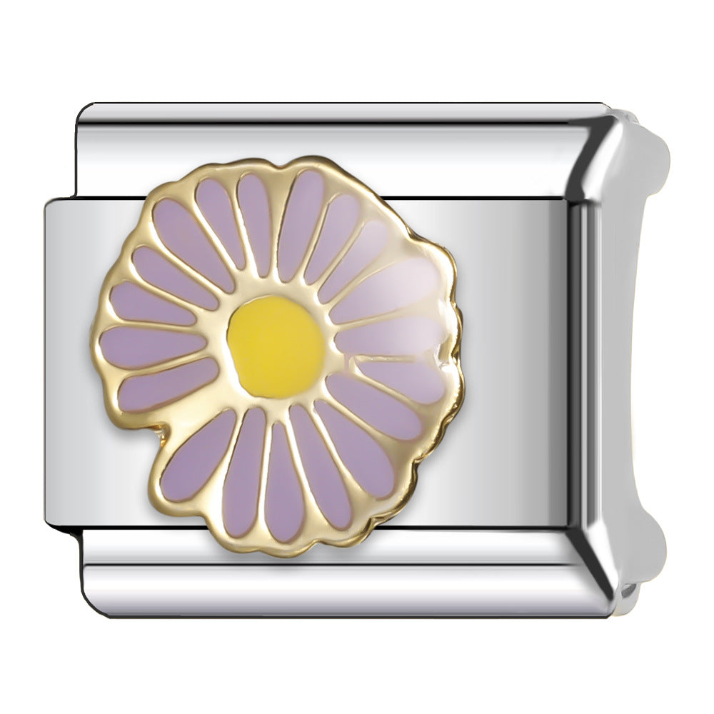 Wholesale Italian Charm Bracelet 9mm DIY Splicing Fruit and Vegetable Series Stainless Steel Composable Bracelet