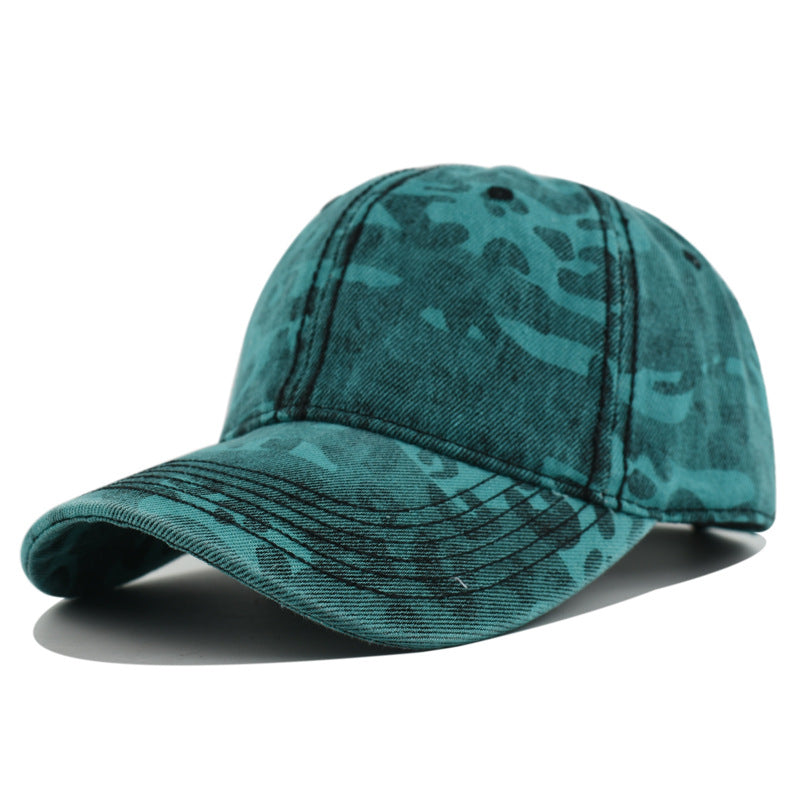 Wholesale  Washed Leopard Print Camouflage Baseball Cap