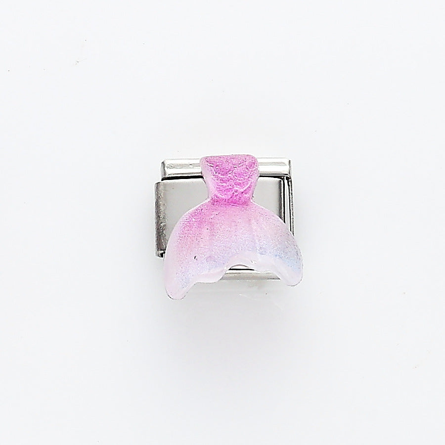 Wholesale 10pcs Italian Charm Bracelet 9mm DIY Splicing Marine Life Series Stainless Steel Composable Bracelet