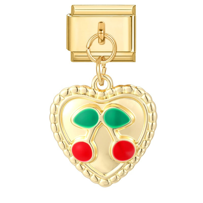 Wholesale New Color Creative Butterfly DIY Gold Pendant Module Jewelry Personalized Retro Handmade Craft Bracelet Accessories
