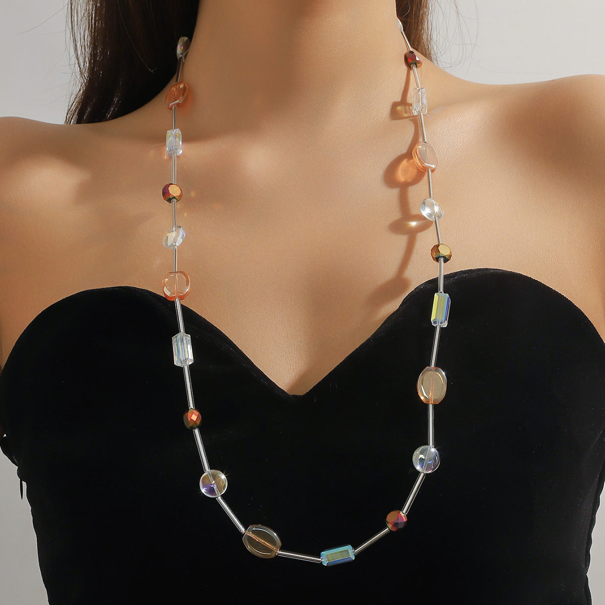 Wholesale Long simple fashion light necklace