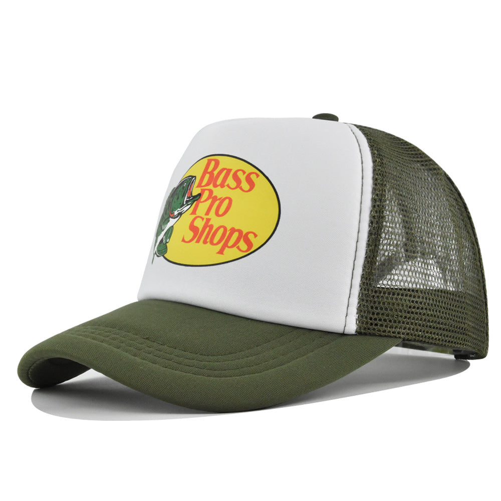 Wholesale Printed fish silk screen cap summer net Hat