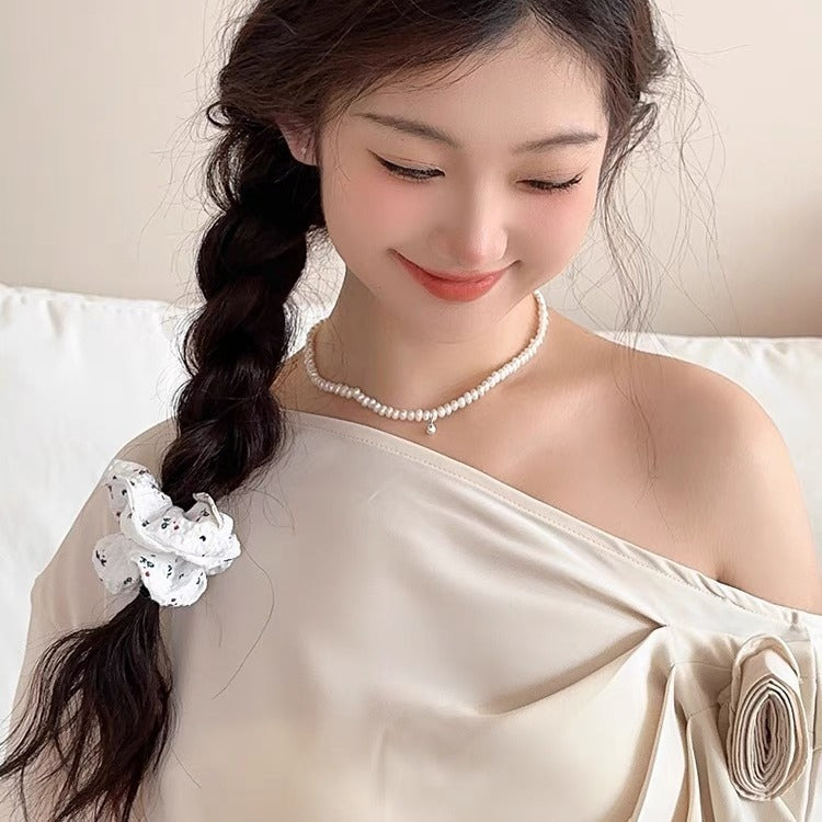 Wholesale Retro Floral Hair Ties Hair Scrunchies ACC-HS-Geyi002